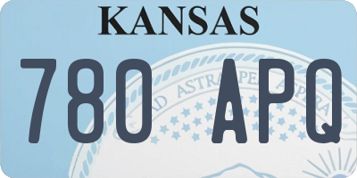 KS license plate 780APQ
