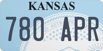 KS license plate 780APR