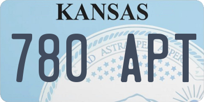 KS license plate 780APT