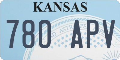 KS license plate 780APV
