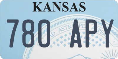 KS license plate 780APY