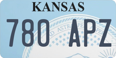 KS license plate 780APZ