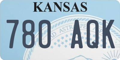 KS license plate 780AQK