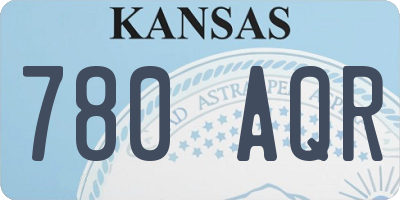 KS license plate 780AQR
