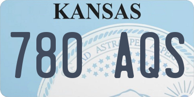 KS license plate 780AQS