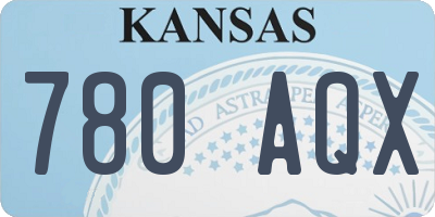 KS license plate 780AQX
