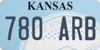 KS license plate 780ARB