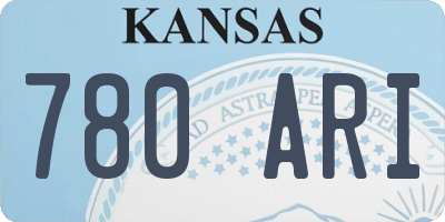 KS license plate 780ARI