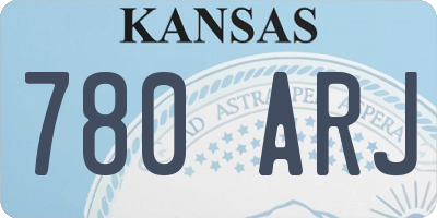 KS license plate 780ARJ