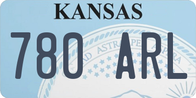 KS license plate 780ARL