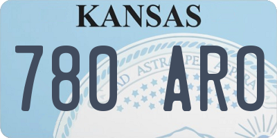 KS license plate 780ARO