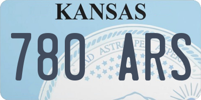 KS license plate 780ARS