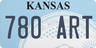 KS license plate 780ART