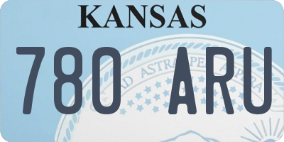 KS license plate 780ARU