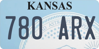 KS license plate 780ARX
