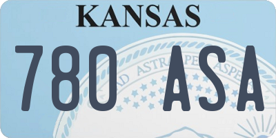 KS license plate 780ASA