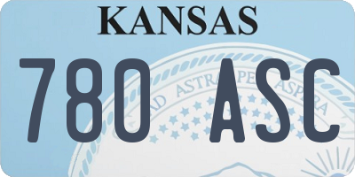KS license plate 780ASC