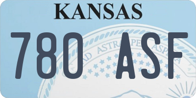 KS license plate 780ASF