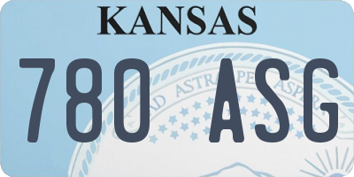 KS license plate 780ASG