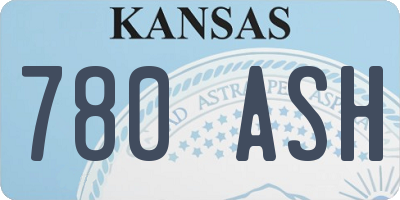 KS license plate 780ASH