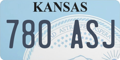 KS license plate 780ASJ