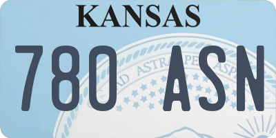 KS license plate 780ASN