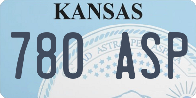 KS license plate 780ASP