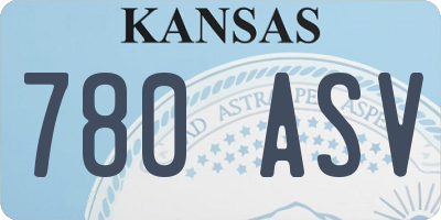 KS license plate 780ASV
