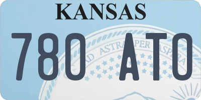 KS license plate 780ATO