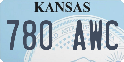 KS license plate 780AWC