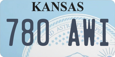 KS license plate 780AWI