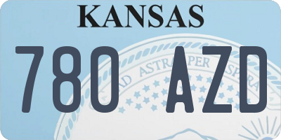 KS license plate 780AZD
