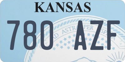 KS license plate 780AZF