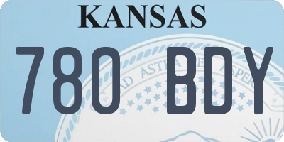 KS license plate 780BDY
