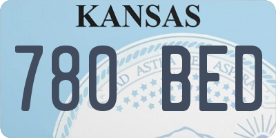 KS license plate 780BED