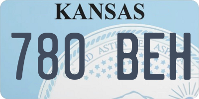 KS license plate 780BEH