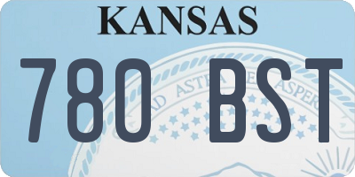 KS license plate 780BST