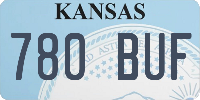 KS license plate 780BUF