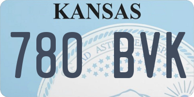 KS license plate 780BVK