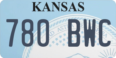 KS license plate 780BWC