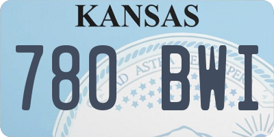 KS license plate 780BWI