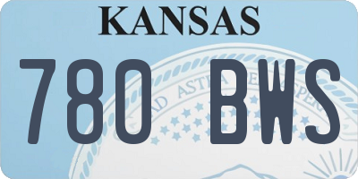 KS license plate 780BWS