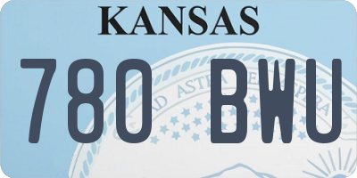 KS license plate 780BWU