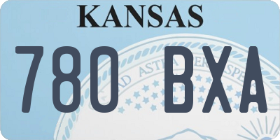 KS license plate 780BXA