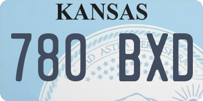KS license plate 780BXD