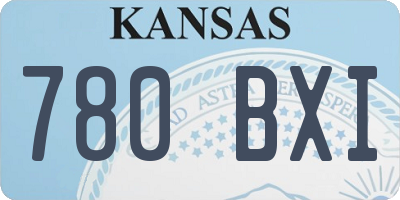 KS license plate 780BXI