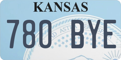 KS license plate 780BYE