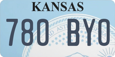 KS license plate 780BYO