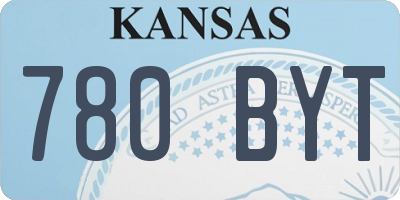 KS license plate 780BYT