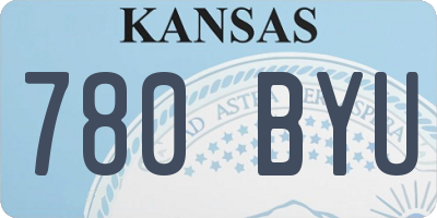 KS license plate 780BYU
